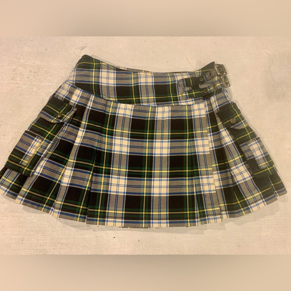 Denim & Supply Ralph Lauren Green Plaid Mini Skirt